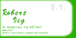 robert vig business card